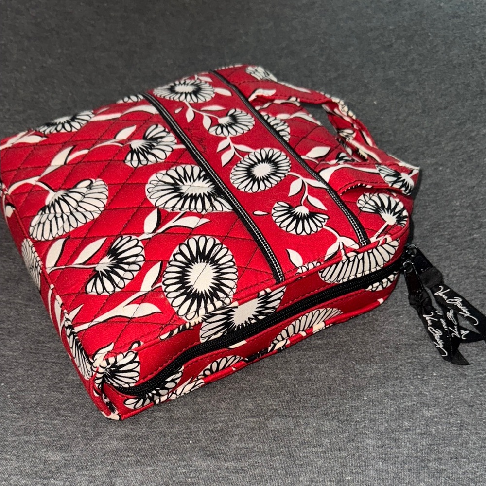 Vera Bradley Red and White Floral Cosmetic Bag
